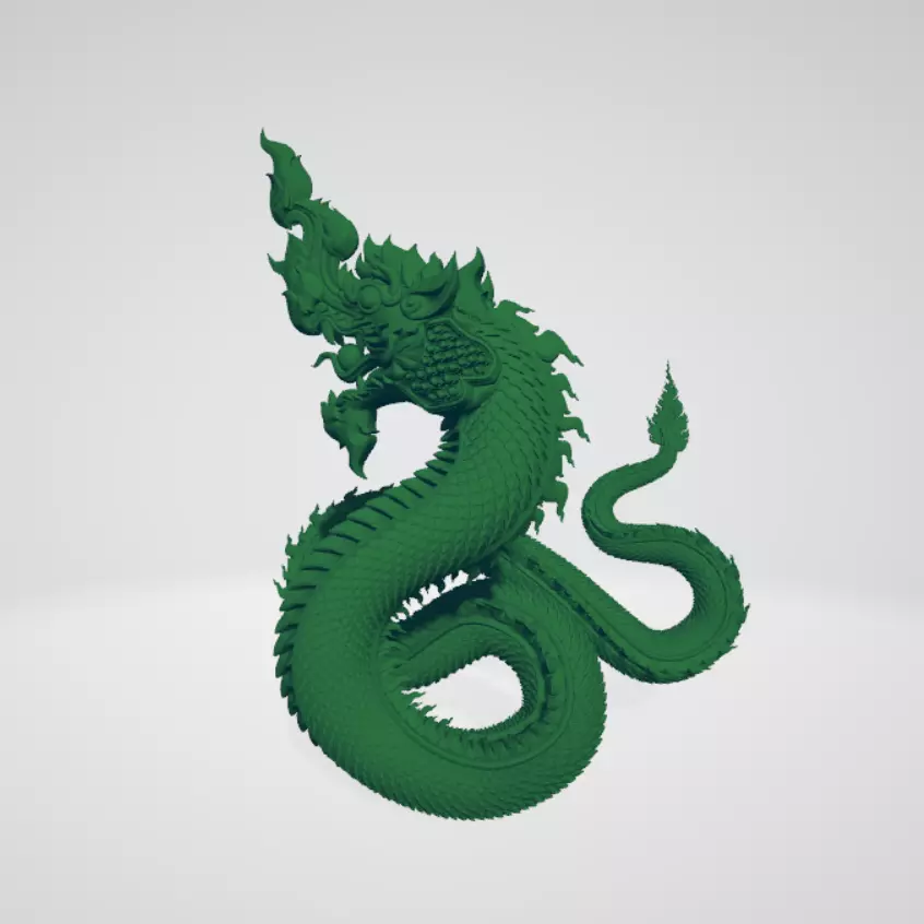 Phayanakh serpent Naga animals in Thai literature 3D print model_0