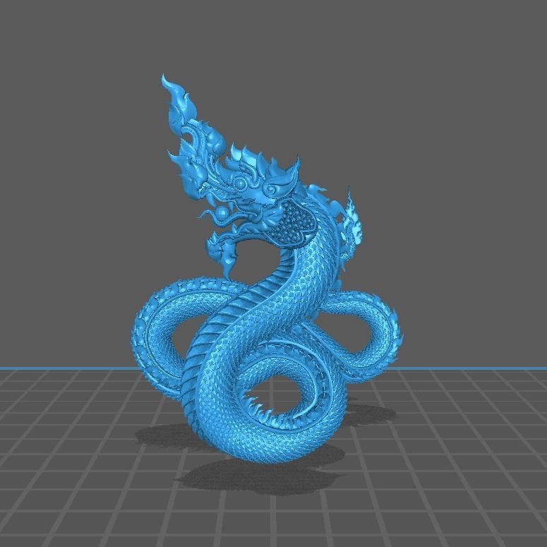 Phayanakh serpent Naga animals in Thai literature 3D print model_6