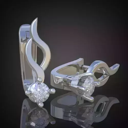 Earring 3D model 3D printable model 0149-13