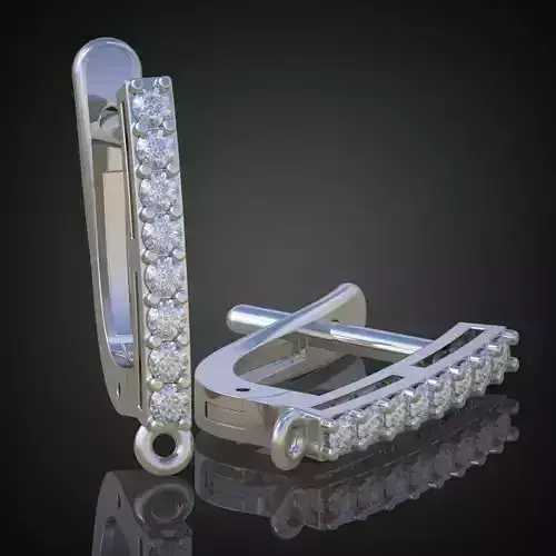 Earring 3D model 3D printable model 0151-8