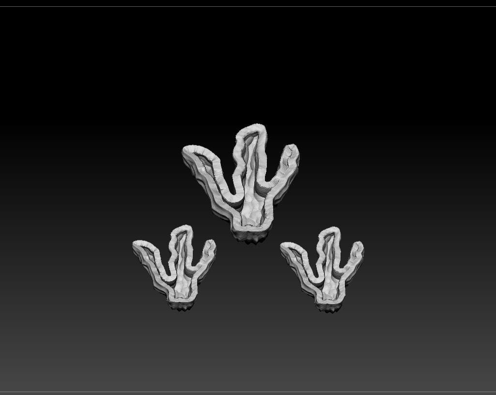 cactus three leaves 3D print model_2