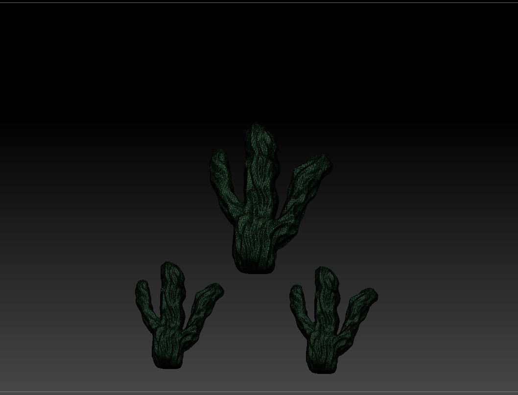 cactus three leaves 3D print model_5