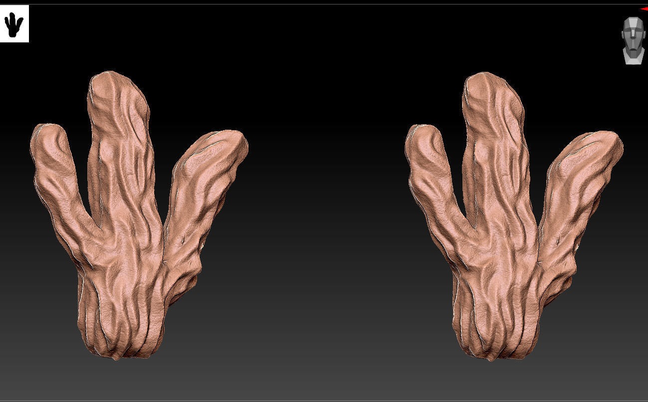 cactus three leaves 3D print model_3