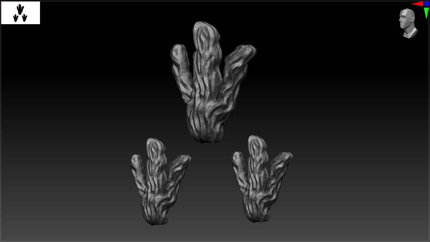 cactus three leaves 3D print model_4