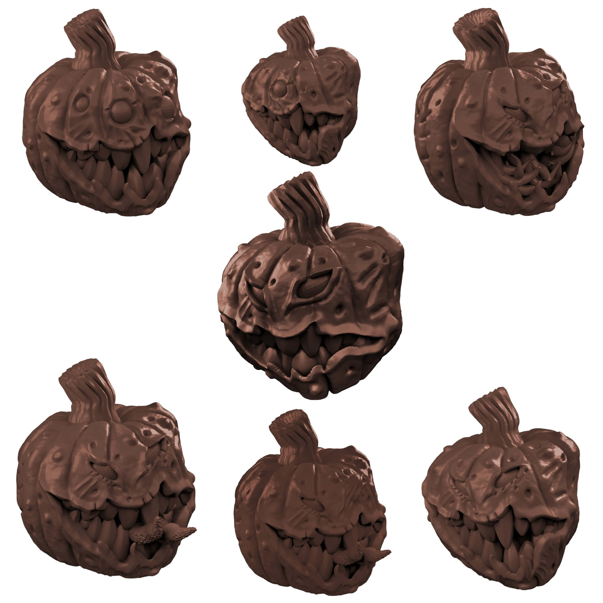 Evil Giant Animated Pumpkin Miniatures 3D print model_7