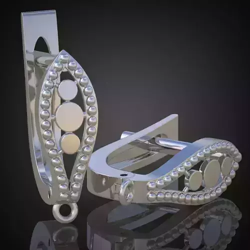 Earring 3D model 3D printable model 0155-10 3D print model