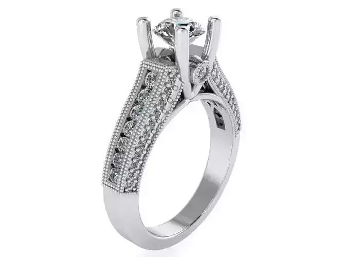 Round Diamond ring 2188 3D print model