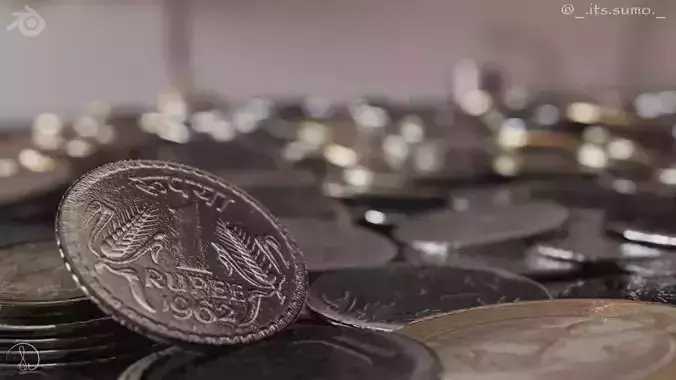 lowpoly Indian Coins