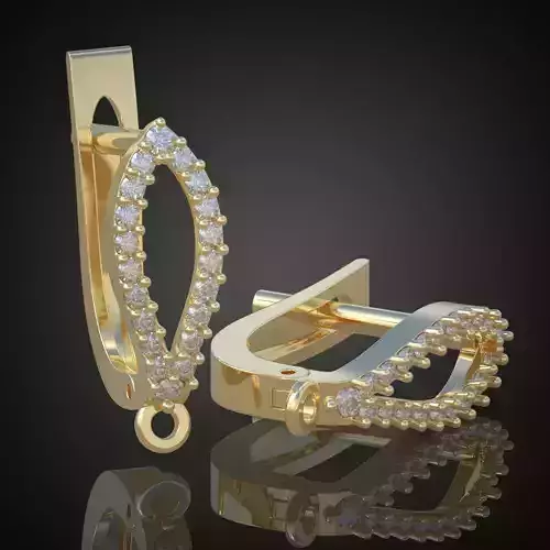 Earring 3D model 3D printable model 0159