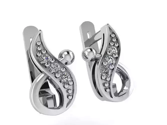  Eternity earrings 2189 3D print model