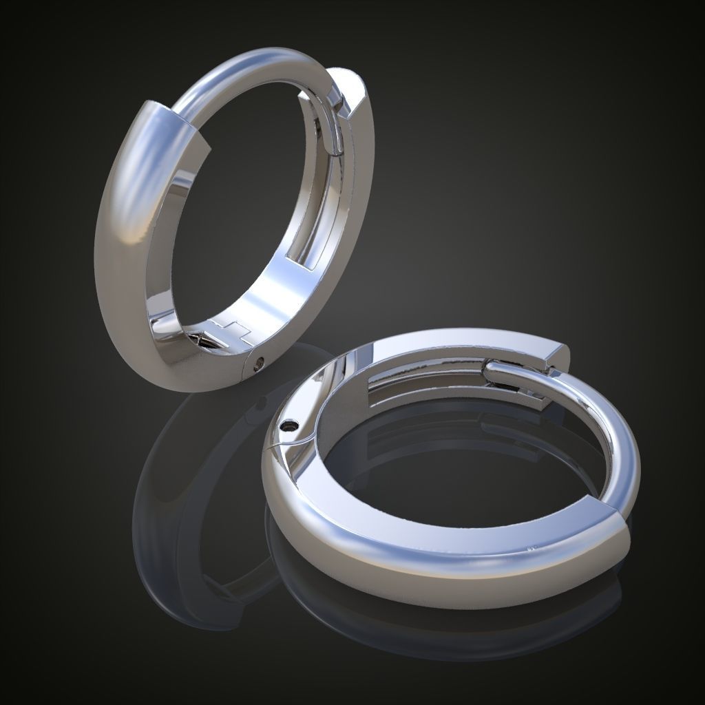 Earring 3D model 3D printable model 0160-7 3D print model_9