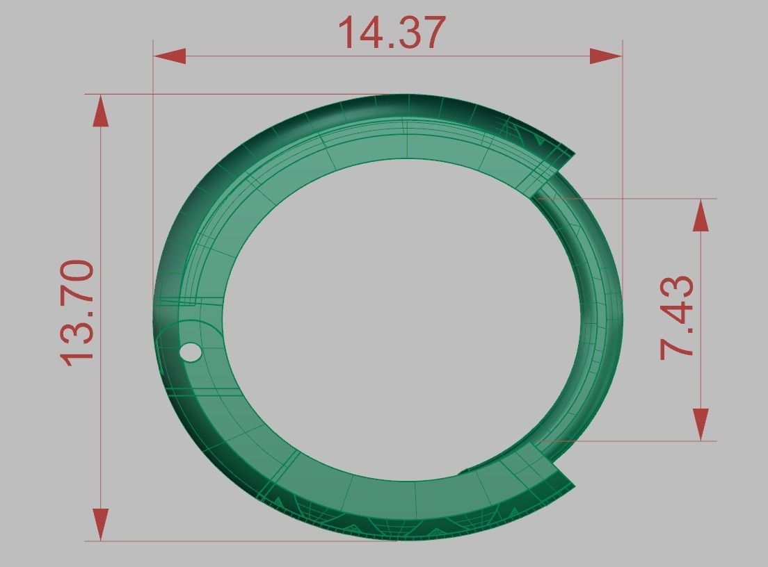 Earring 3D model 3D printable model 0160-7 3D print model_37