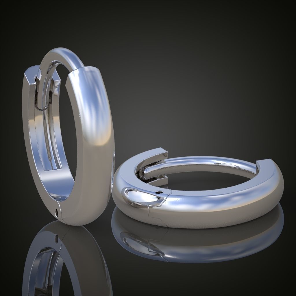 Earring 3D model 3D printable model 0160-7 3D print model_12