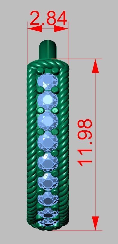 Earring 3D model 3D printable model 0160-7 3D print model_39