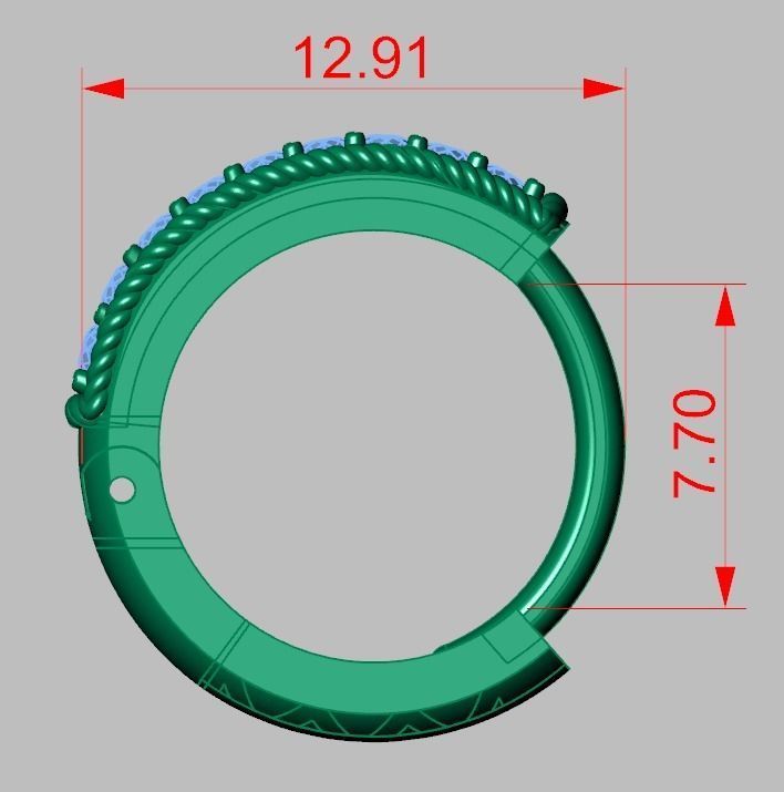 Earring 3D model 3D printable model 0160-7 3D print model_43