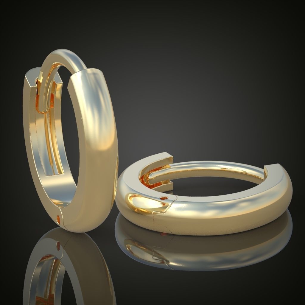 Earring 3D model 3D printable model 0160-7 3D print model_13