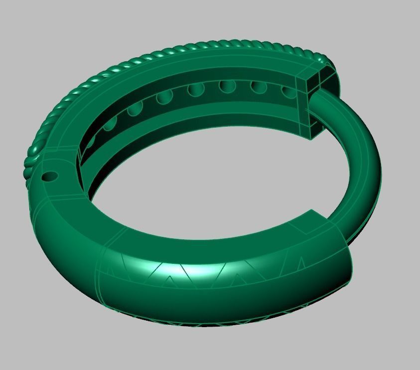 Earring 3D model 3D printable model 0160-7 3D print model_50