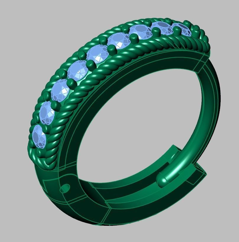 Earring 3D model 3D printable model 0160-7 3D print model_47