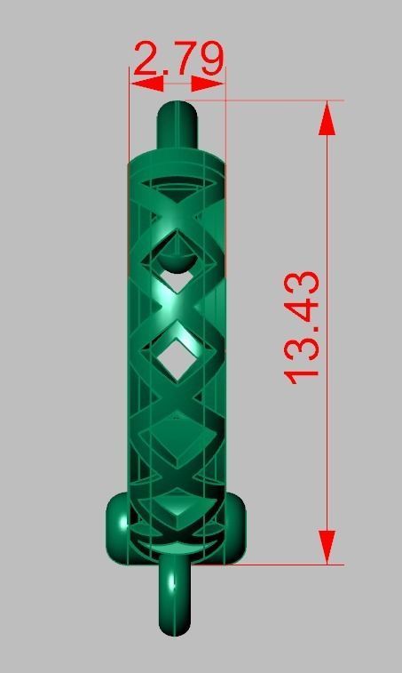 Earring 3D model 3D printable model 0160-7 3D print model_51