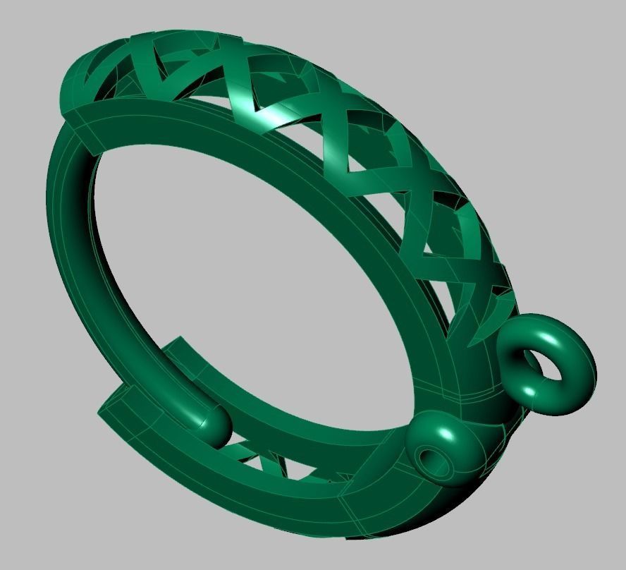 Earring 3D model 3D printable model 0160-7 3D print model_40