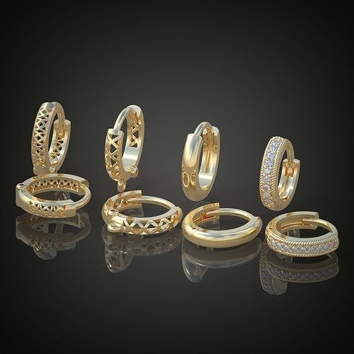 Earring 3D model 3D printable model 0160-7 3D print model