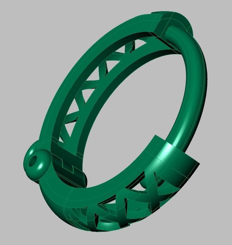 Earring 3D model 3D printable model 0160-7 3D print model_44
