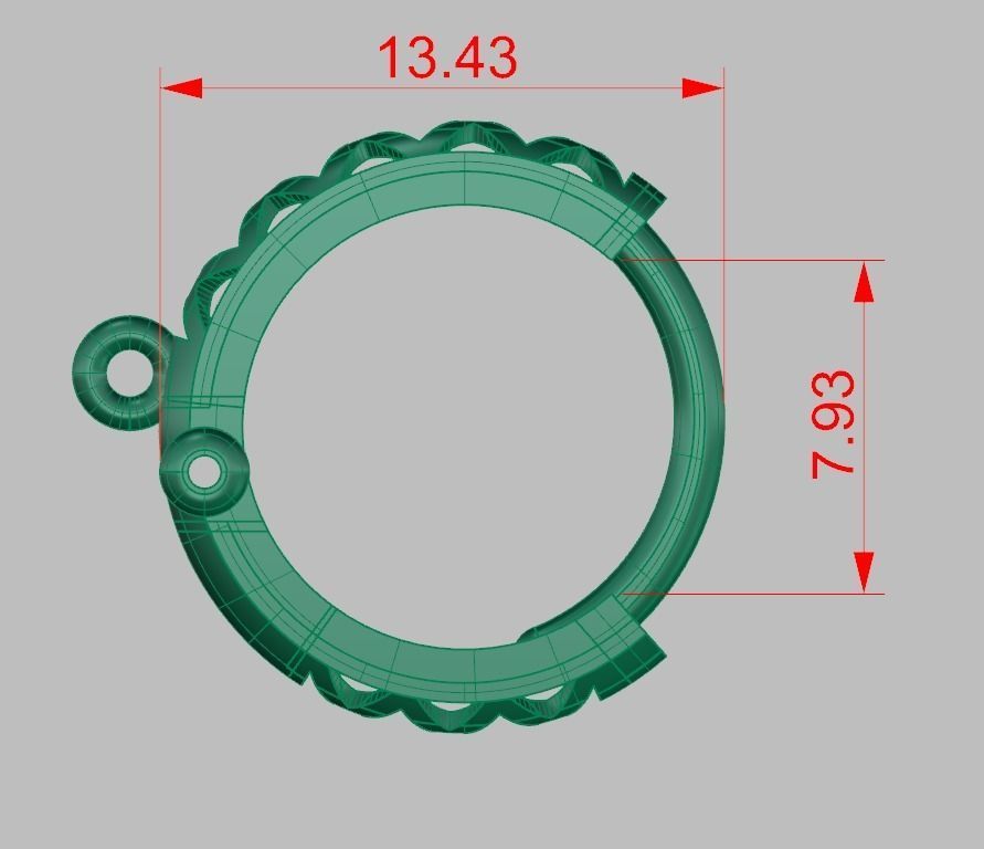 Earring 3D model 3D printable model 0160-7 3D print model_36
