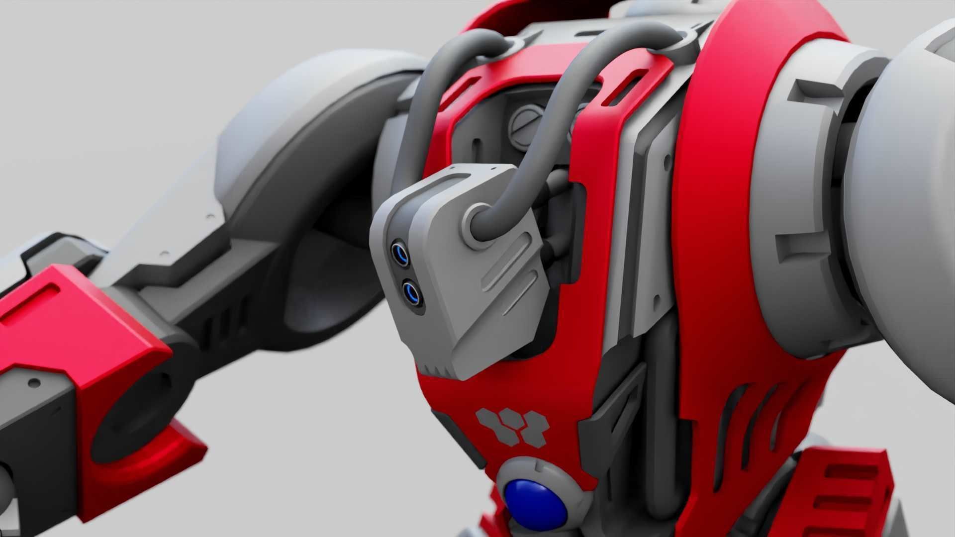 BATTLE GORILLA BOT RIGGED 3D model_21