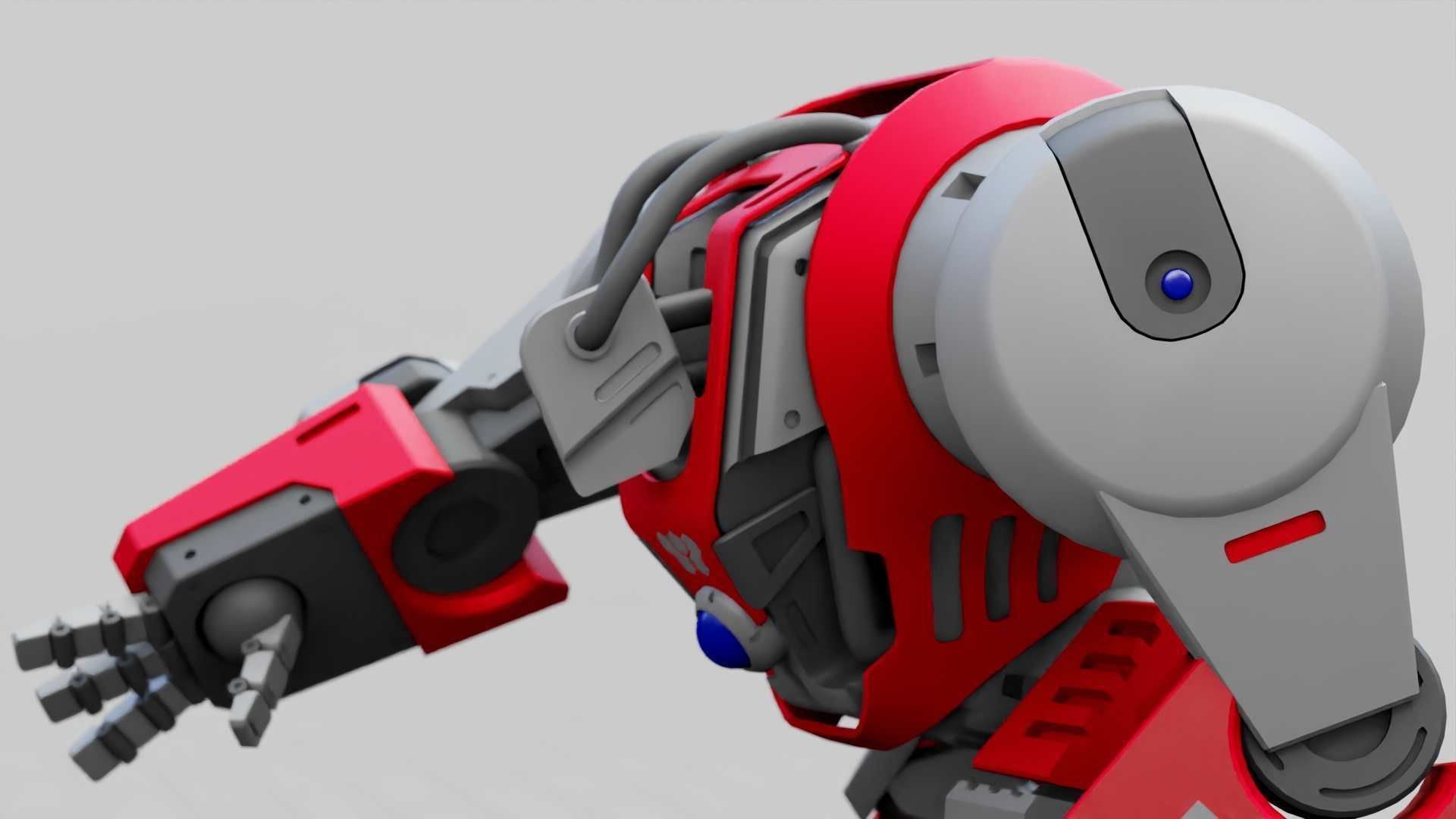 BATTLE GORILLA BOT RIGGED 3D model_22