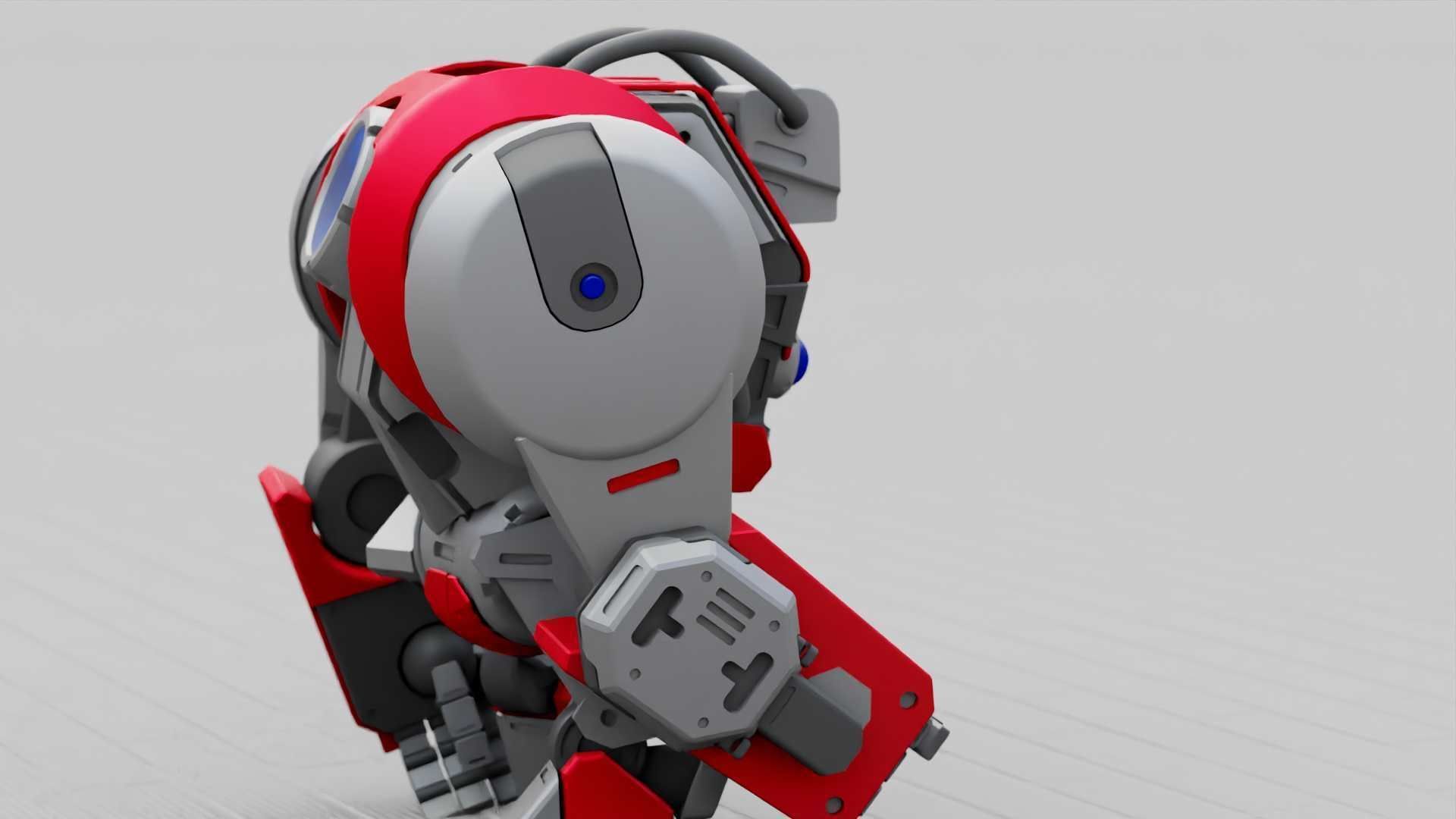 BATTLE GORILLA BOT RIGGED 3D model_30