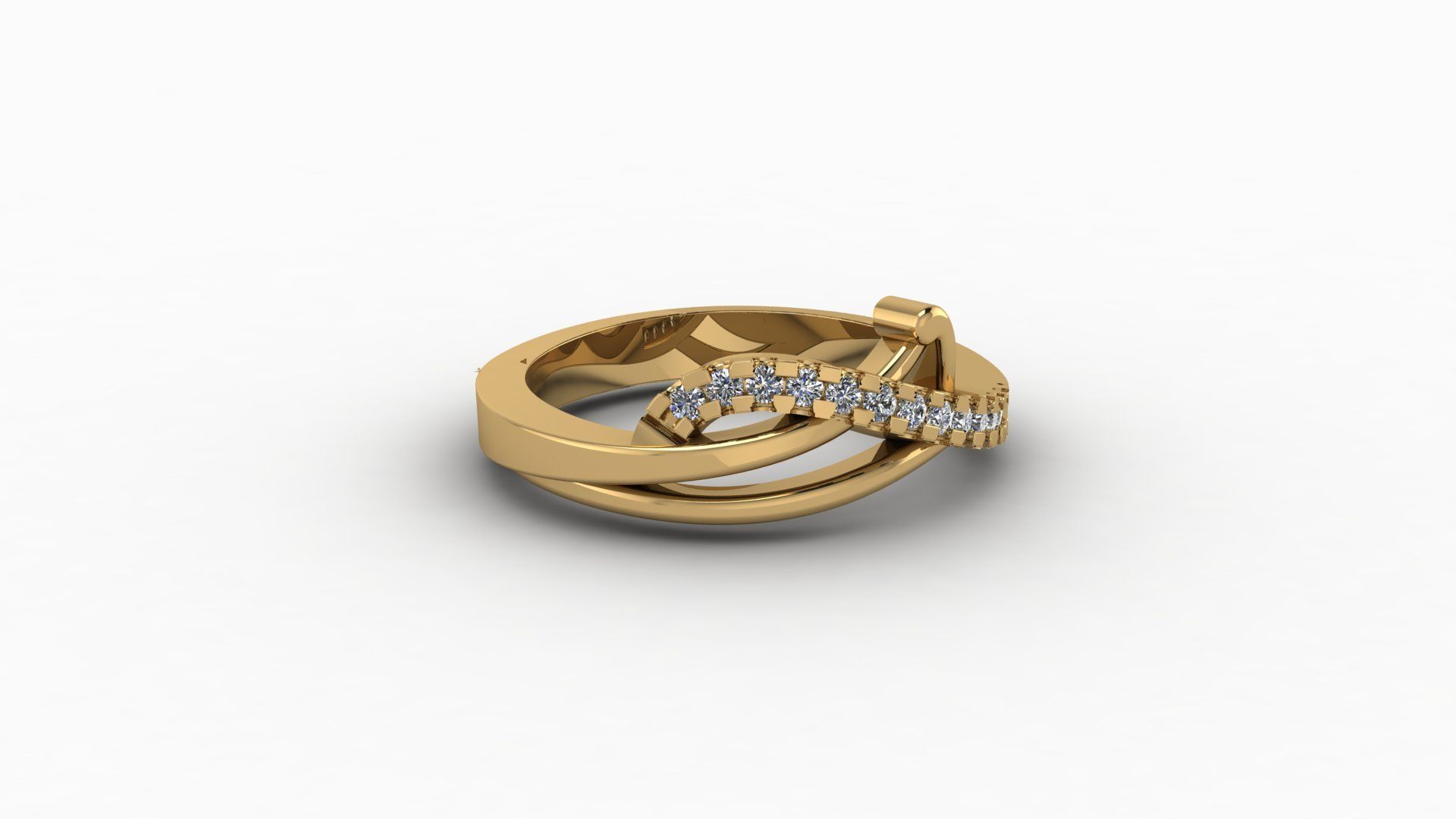 ladies ring 3D print model_1