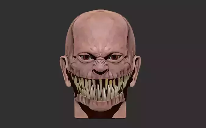 Halloween Horror Creepy Barking Teeth Devil Masks 3D print model