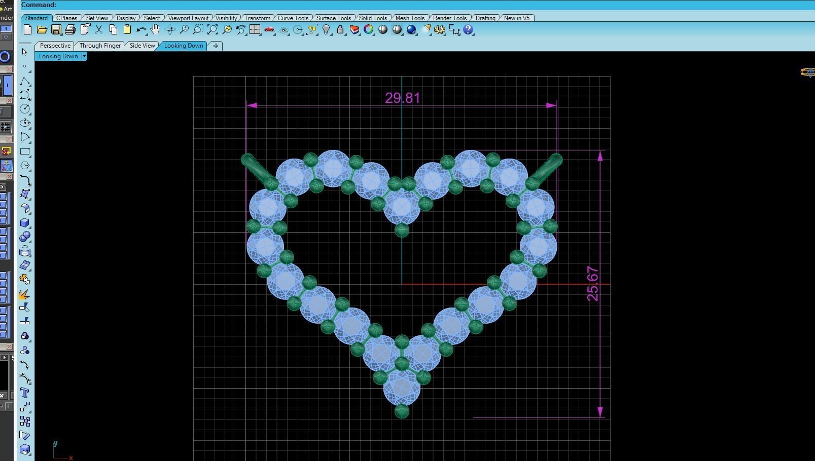 Pendant Heart Style 06 3D print model_3