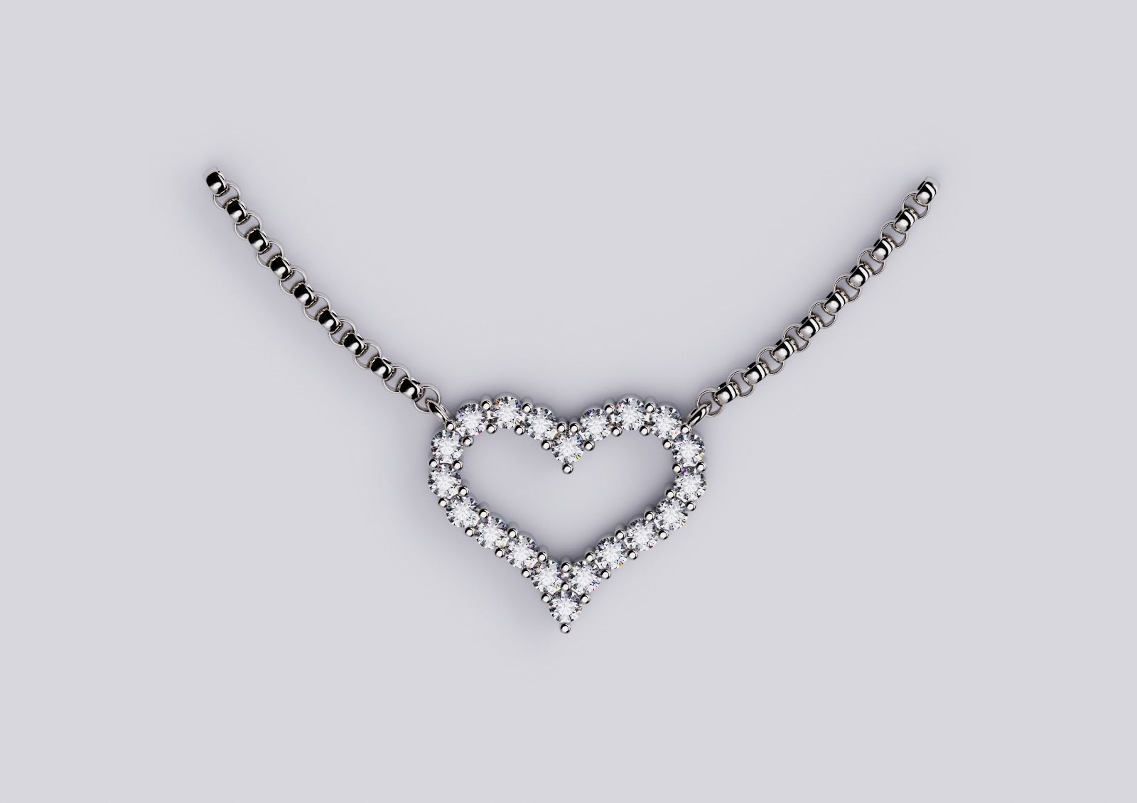 Pendant Heart Style 06 3D print model_1