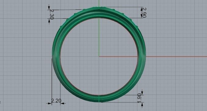 Wedding ring 2194 3D print model 3D print model_6