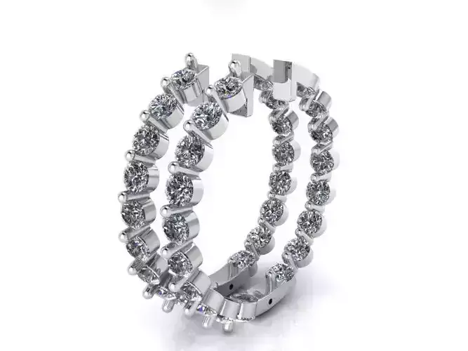 2-row Diamond Bracelet 2197 3D print model