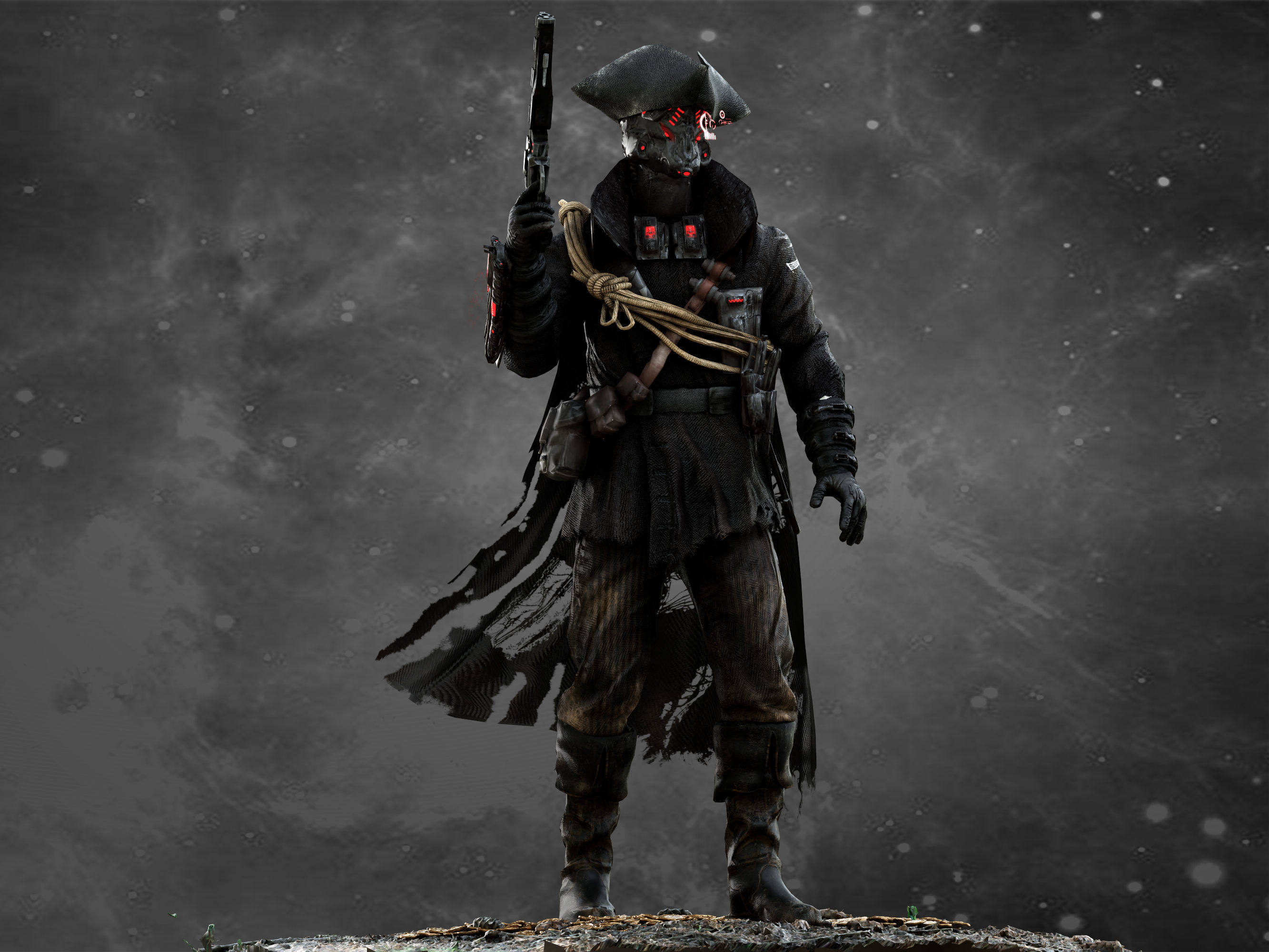 Space Pirate Low-poly 3D model_12