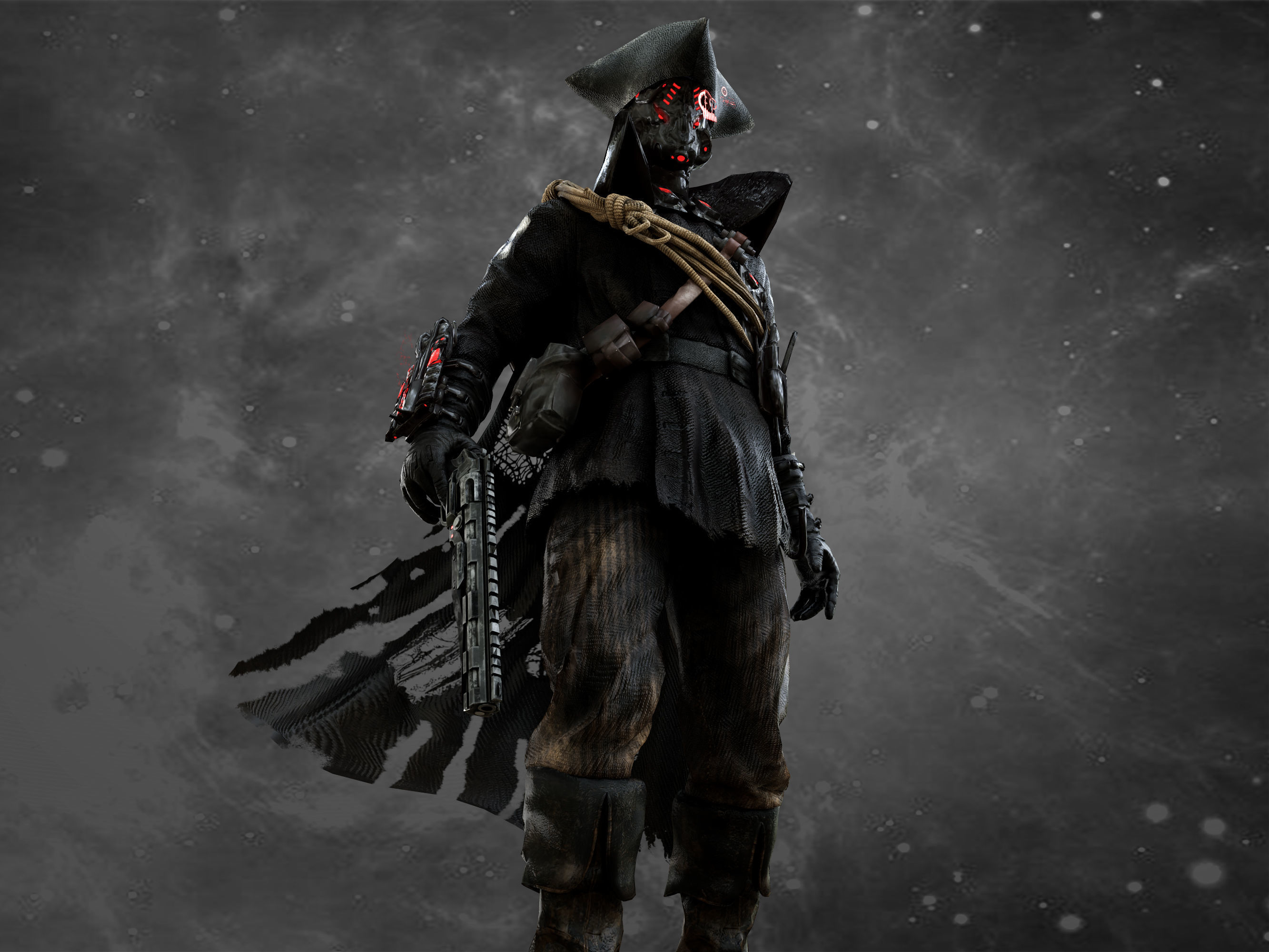 Space Pirate Low-poly 3D model_9