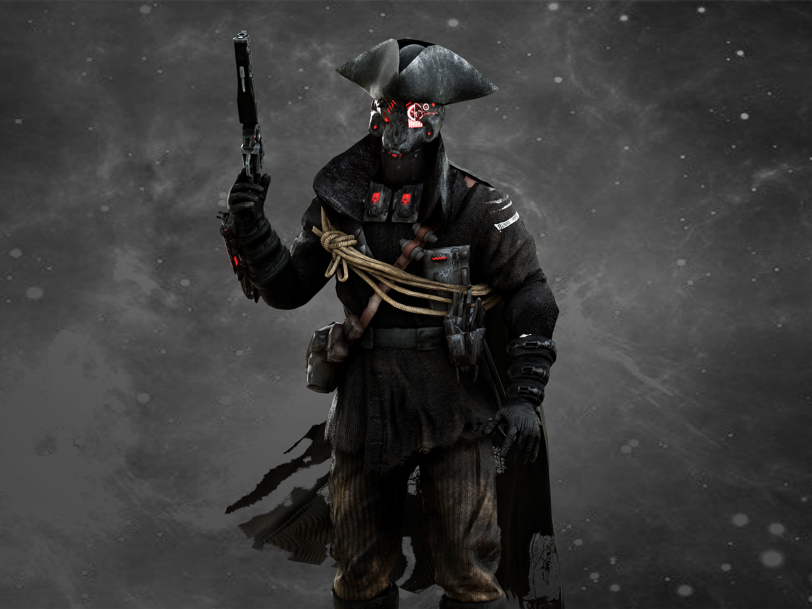 Space Pirate Low-poly 3D model_13