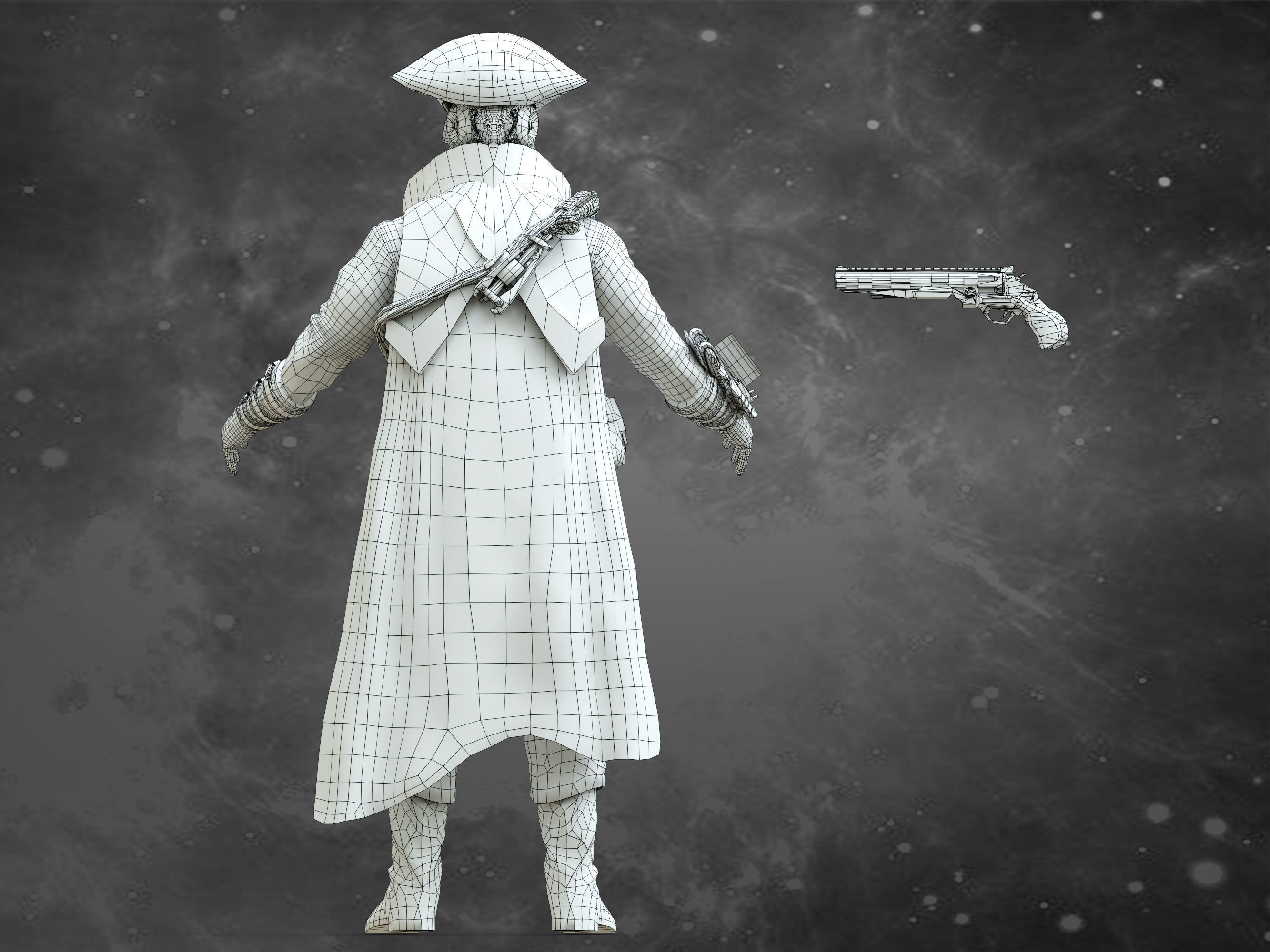 Space Pirate Low-poly 3D model_15