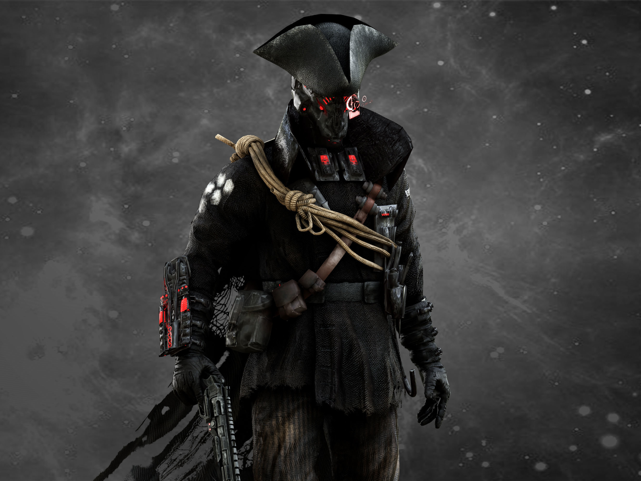 Space Pirate Low-poly 3D model_10