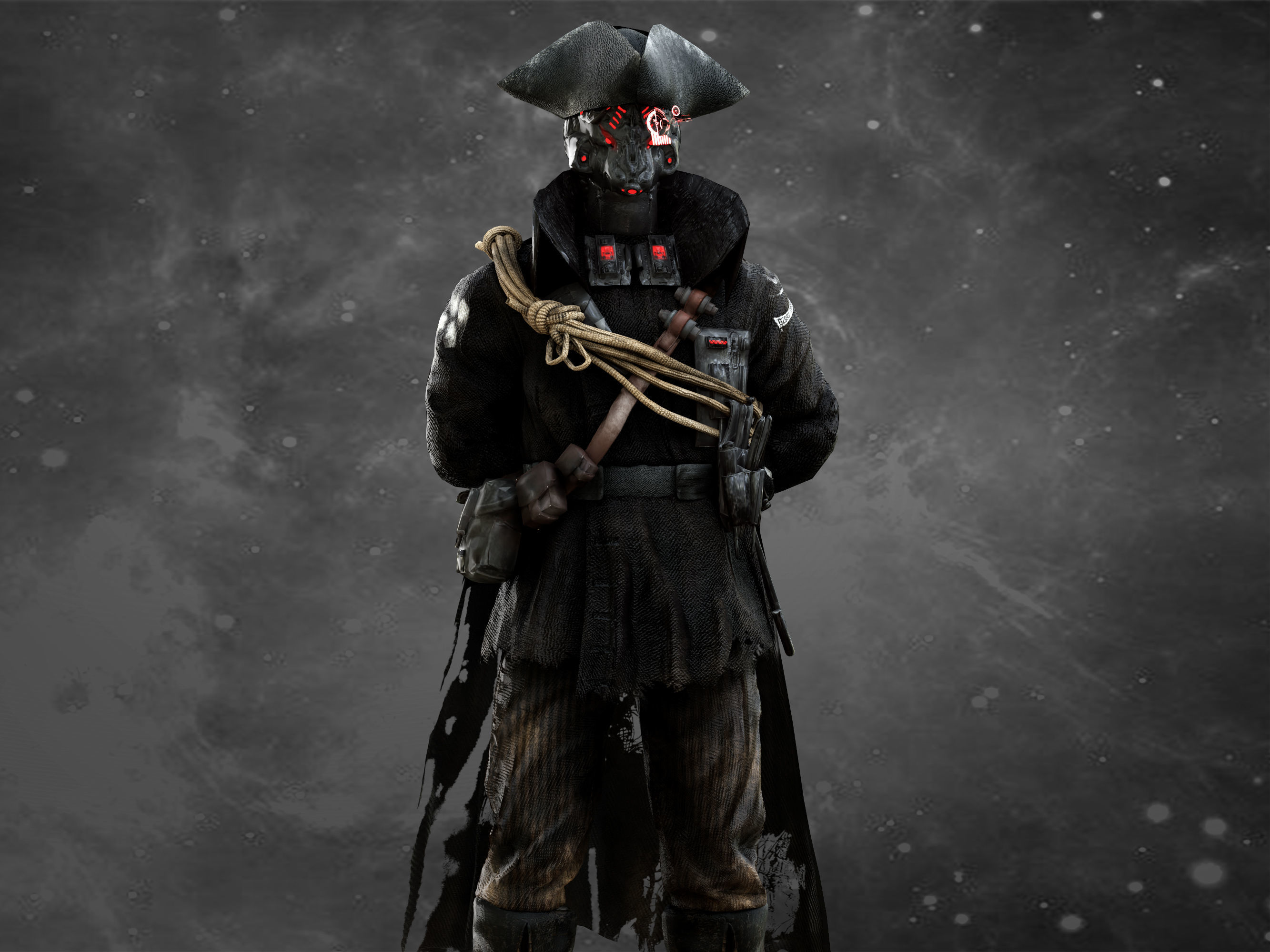 Space Pirate Low-poly 3D model_11