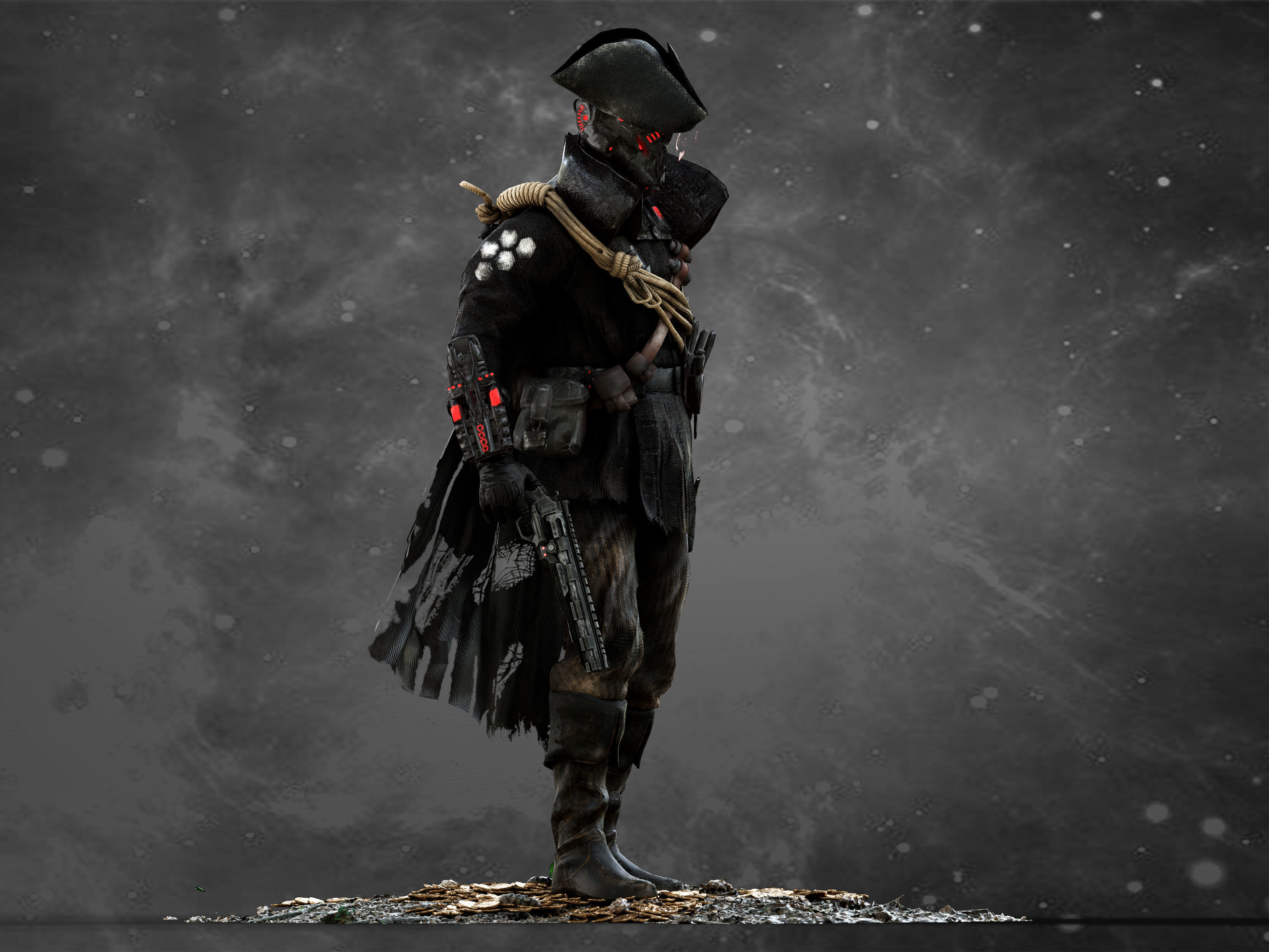 Space Pirate Low-poly 3D model_2