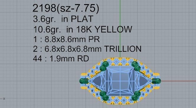 Oval Halo Diamond ring 2198 3D print model 3D print model_4