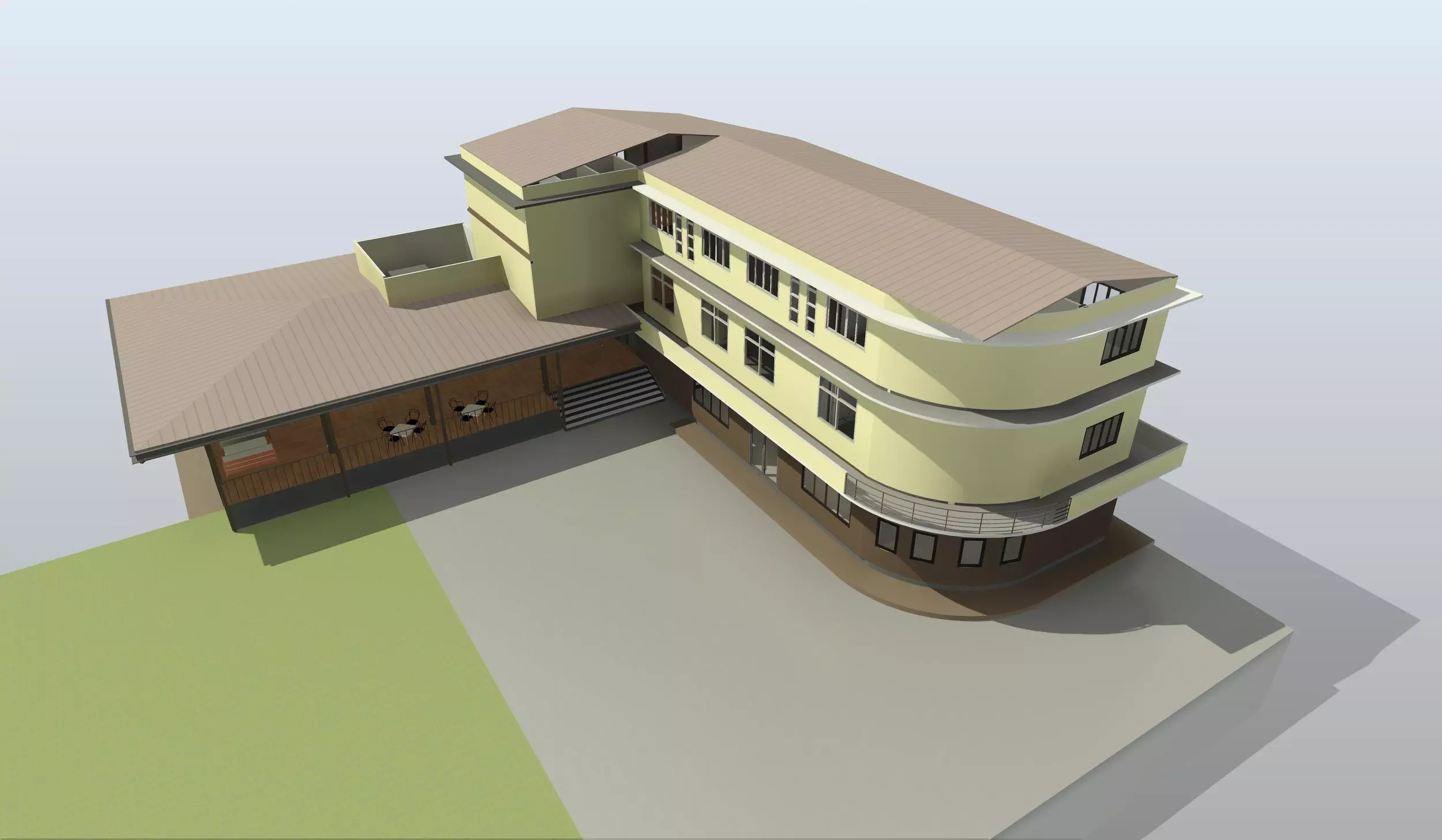 Renovation building by REVIT 3D model_0