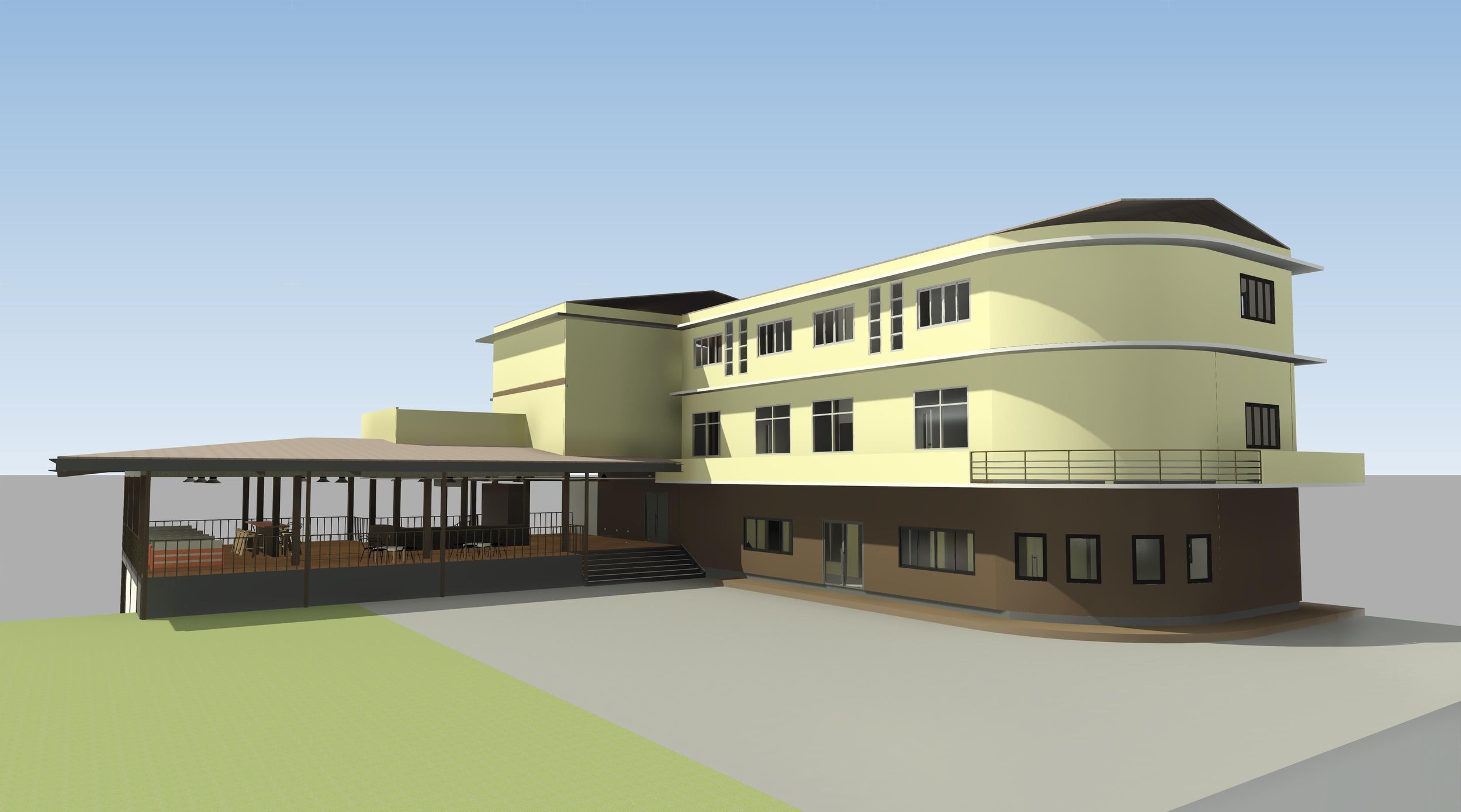 Renovation building by REVIT 3D model_1