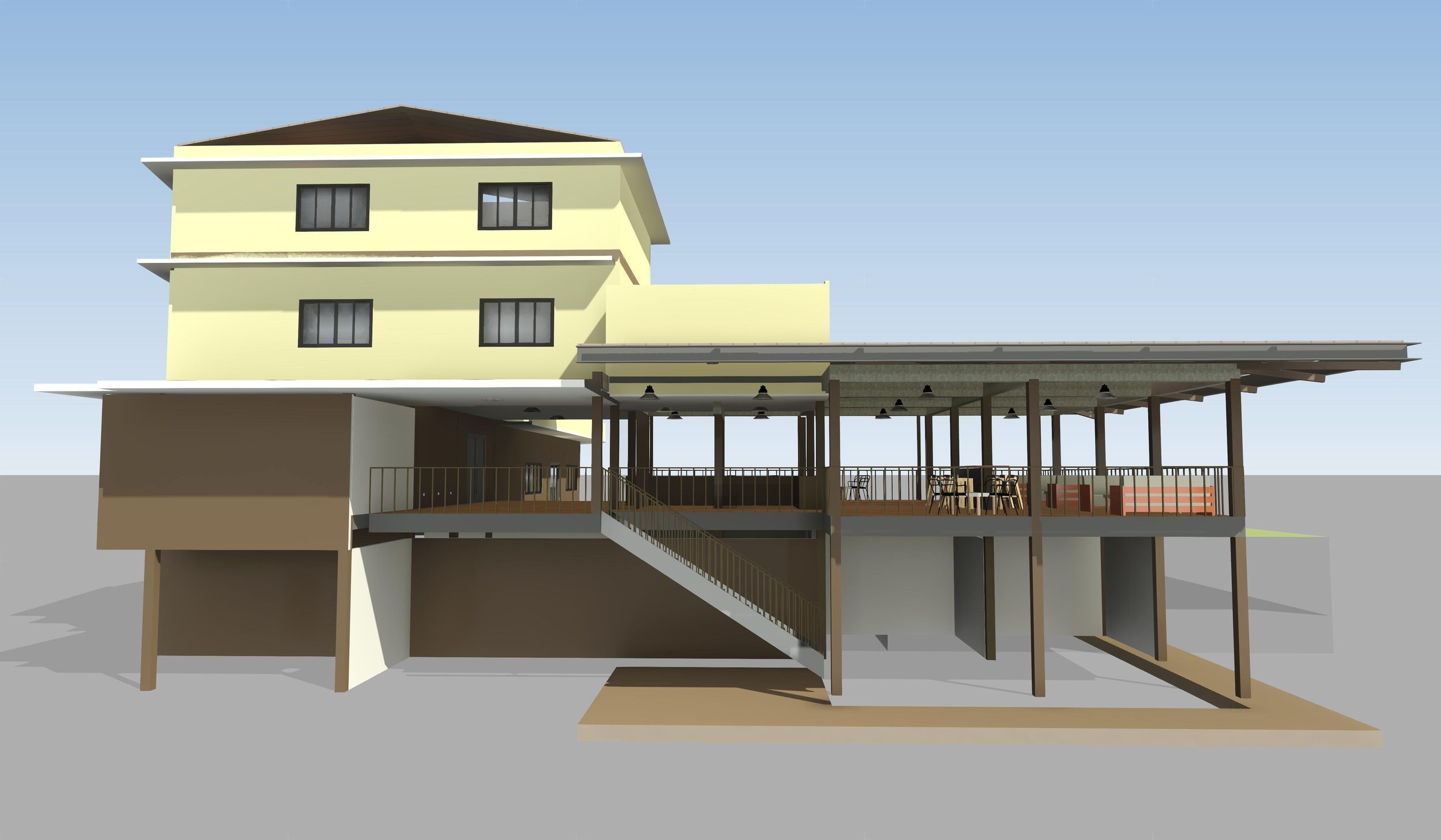 Renovation building by REVIT 3D model_4