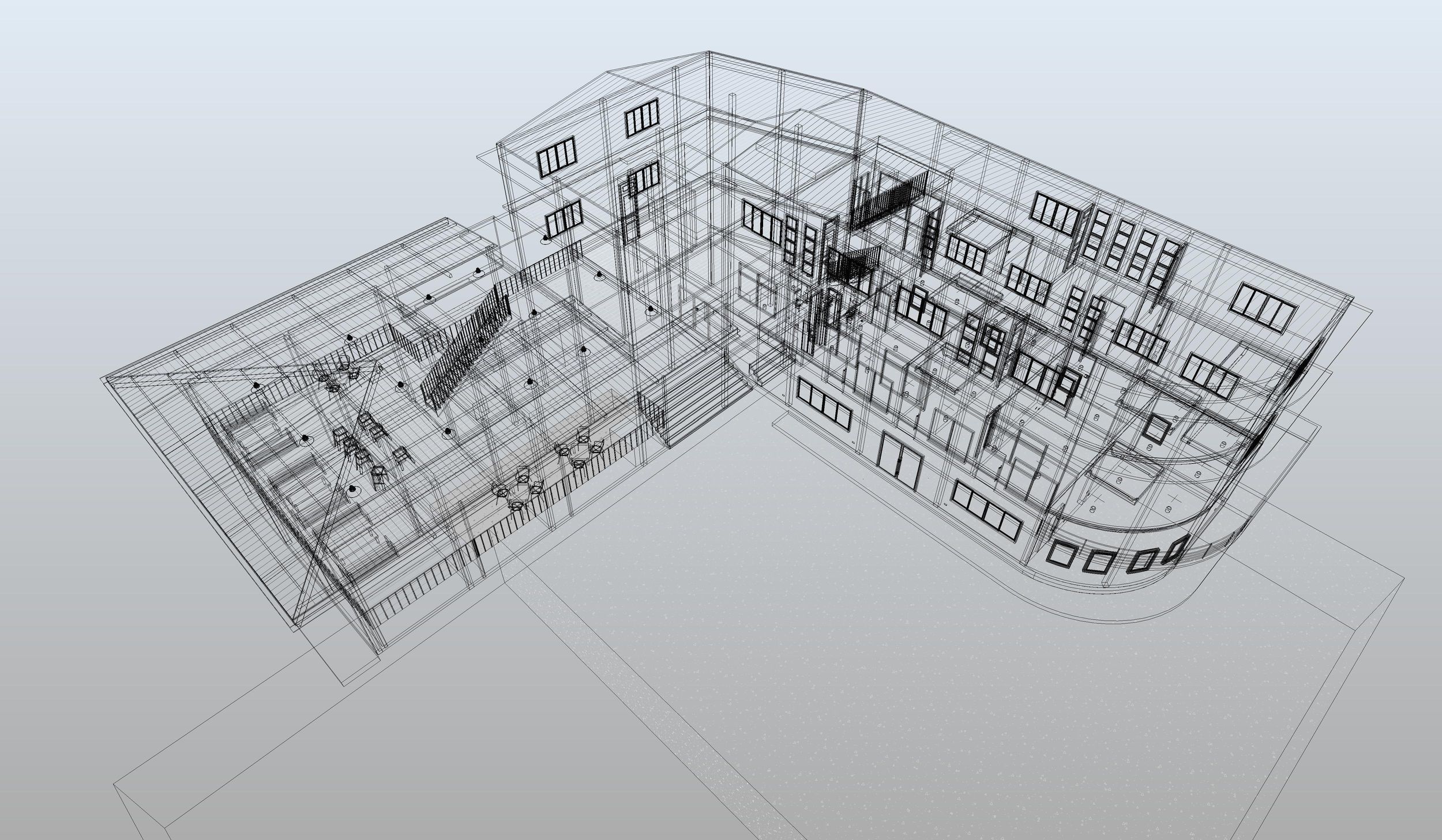 Renovation building by REVIT 3D model_8