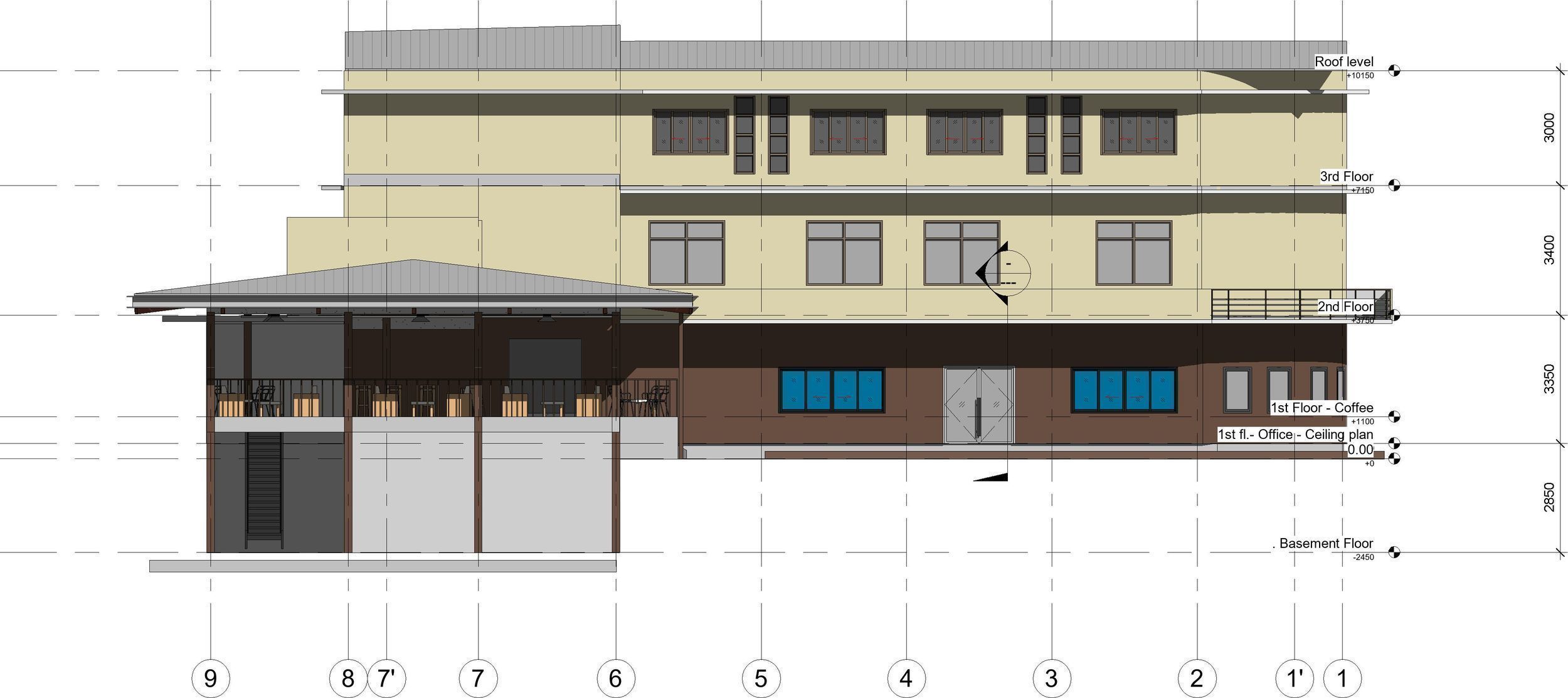 Renovation building by REVIT 3D model_6