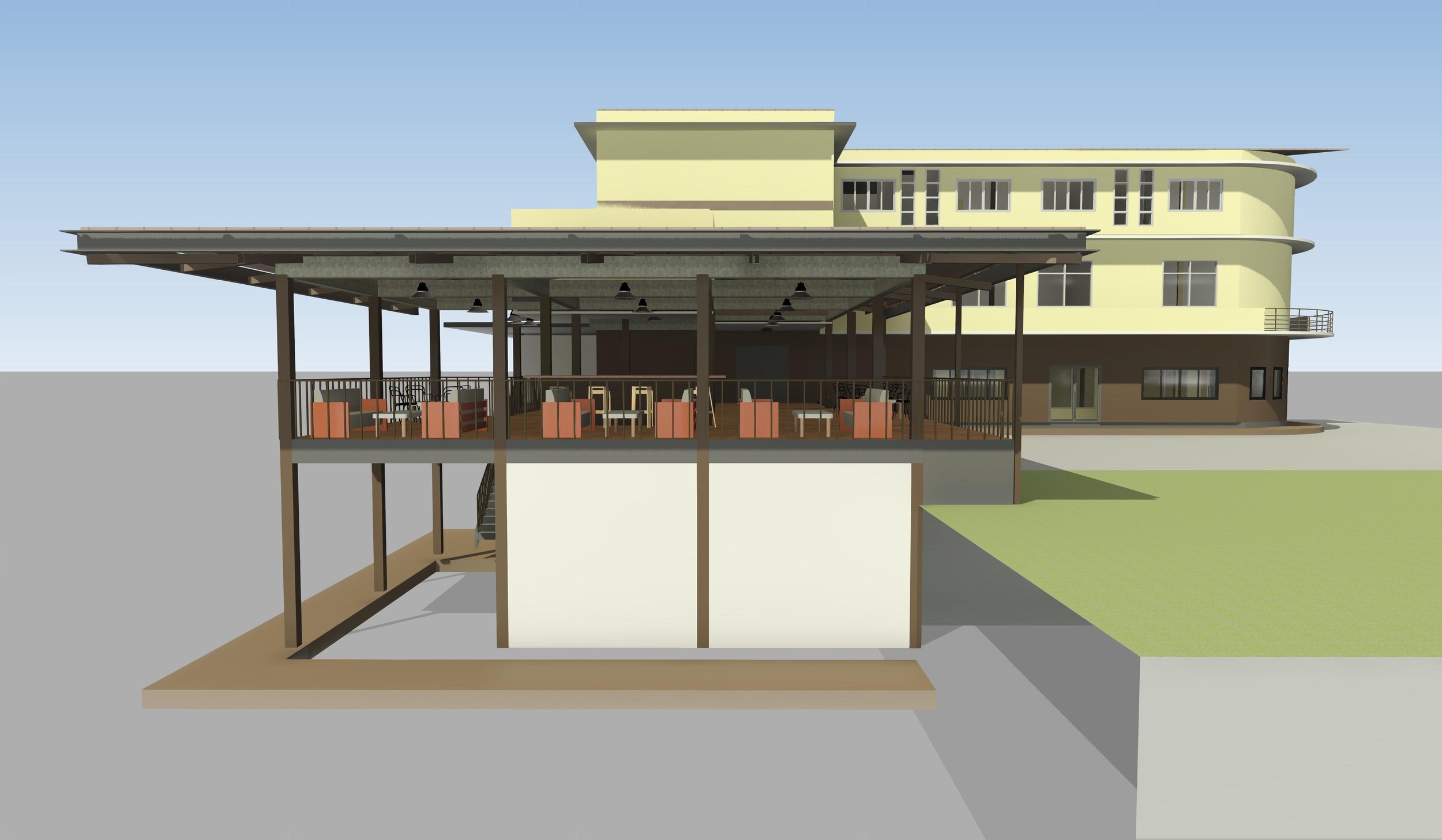 Renovation building by REVIT 3D model_3